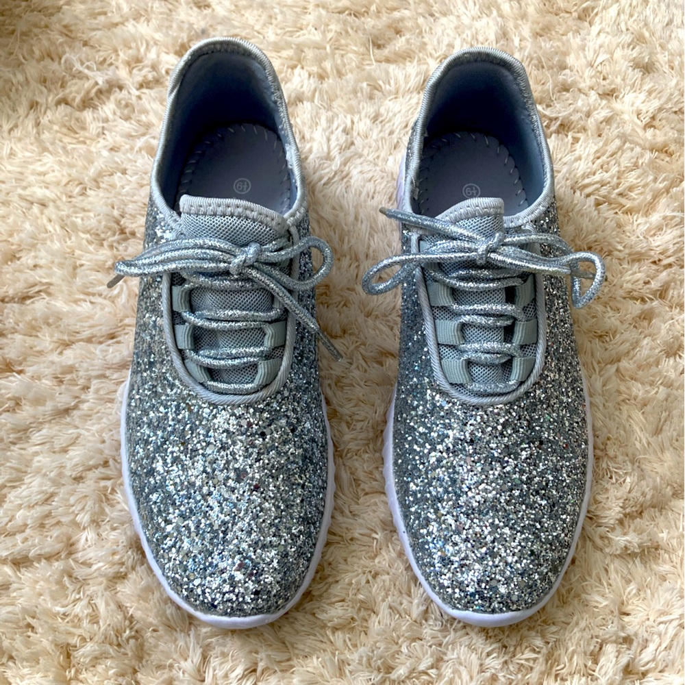 Silver Sparkle Sneakers